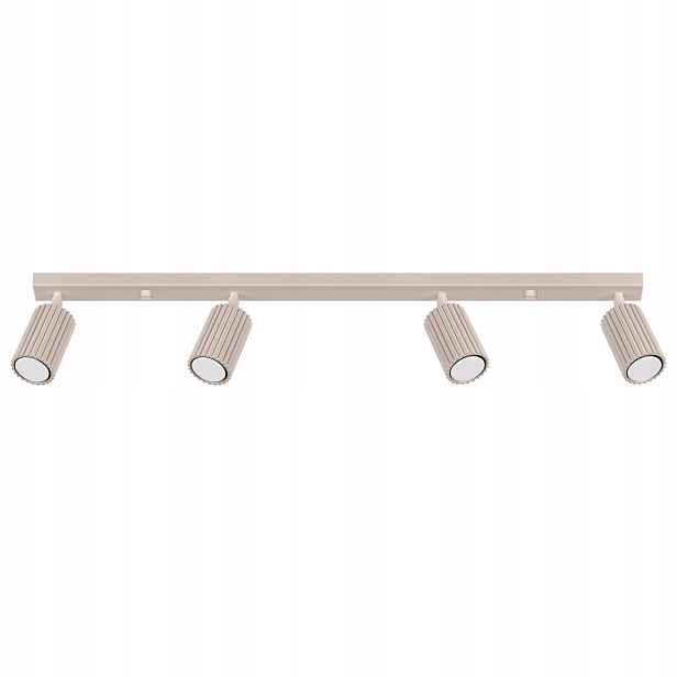 Sollux Stropní svítidlo taupe s vroubkovanými reflektory 4xGU10 10W Karbon