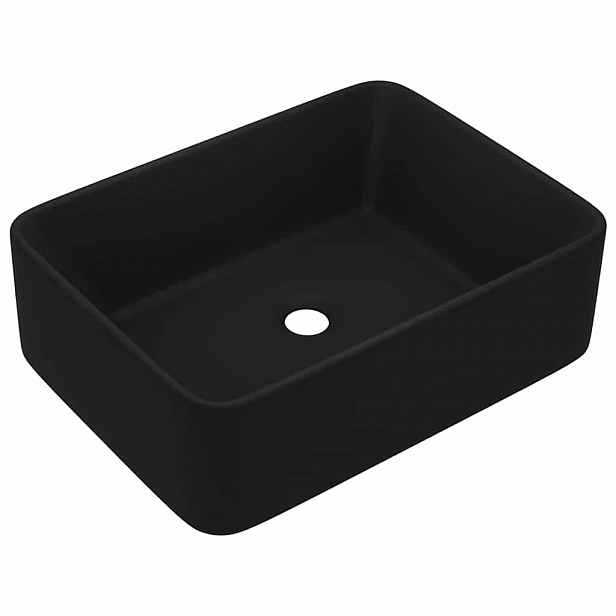 vidaXL Luxusní umyvadlo matné černé 41 x 30 x 12 cm keramické