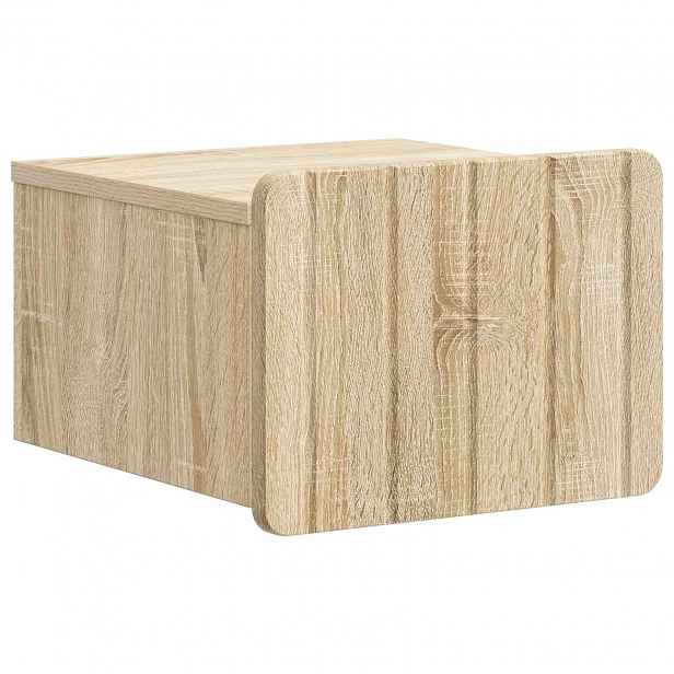 vidaXL Nástěnný noční stolek se zásuvkou Dub sonoma 33 x 34,5 x 24 cm