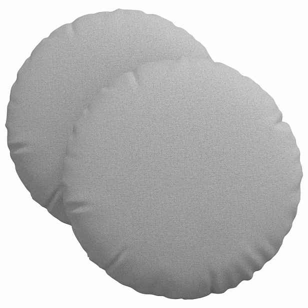 vidaXL Polštáře na sedadla 2 ks Textil Oblačno šedá Ø40 x 13 cm