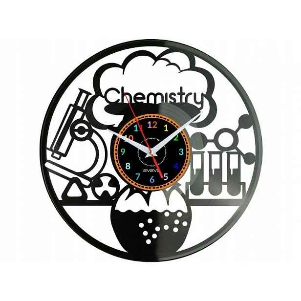 Hodiny Chemika Nástěnné hodiny Vinylová deska Moderní dekorativní dárek