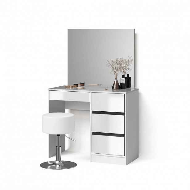 Livinity® TOALETNÍ STOLEK Imola Bílá 90 cm se stoličkou