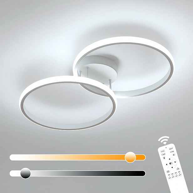 Led stropní svítidlo bílé kulaté moderní do obývacího pokoje dálkové ovládání 3000-6500K 38W