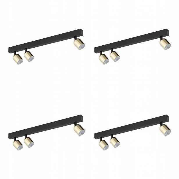 Tk Lighting Sada 4x Spot Reflektorová lampa Svítidlo Černá 3xGU10 Top