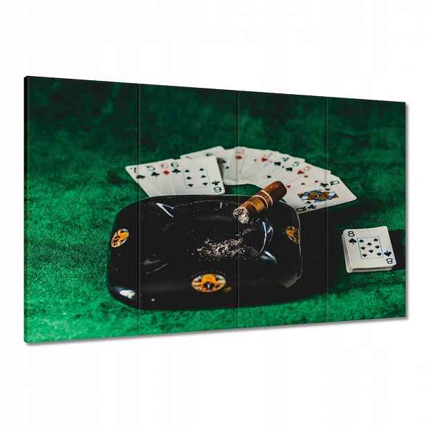 Obrazy 120x80 Cigaro Karty Kasino Hra