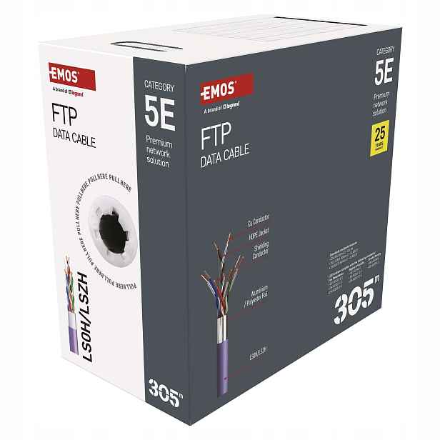 Emos Ftp kabel Cat5e Lszh 305 m S9222