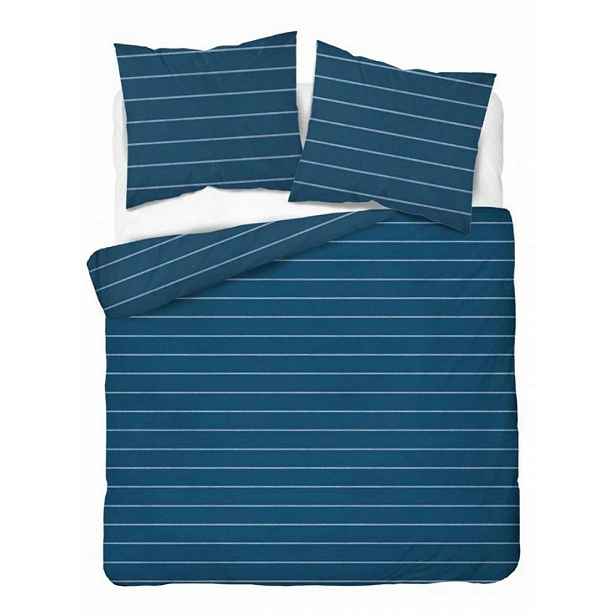 Povlečení saténové 220x200 tyrkysové pruhy Home Satin