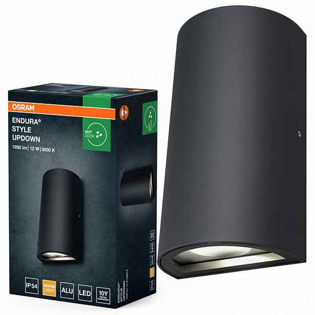 Zahradní nástěnné svítidlo Venkovní fasádní Led lampa 12W 700lm 3000K IP44 Osram