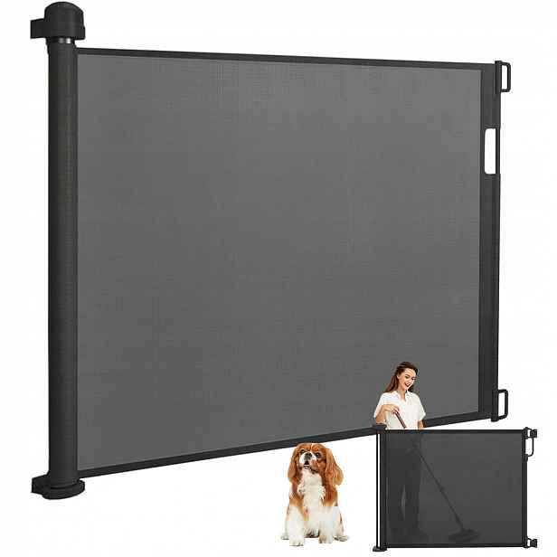 Brána Pro Psa Roztahovatelná Bezpečnostní Zábrana 87x180CM Síťovaná