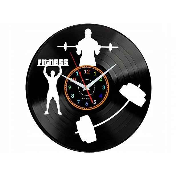Tělocvična Dárek Originální dekorace do domu Hodiny z vinylové desky