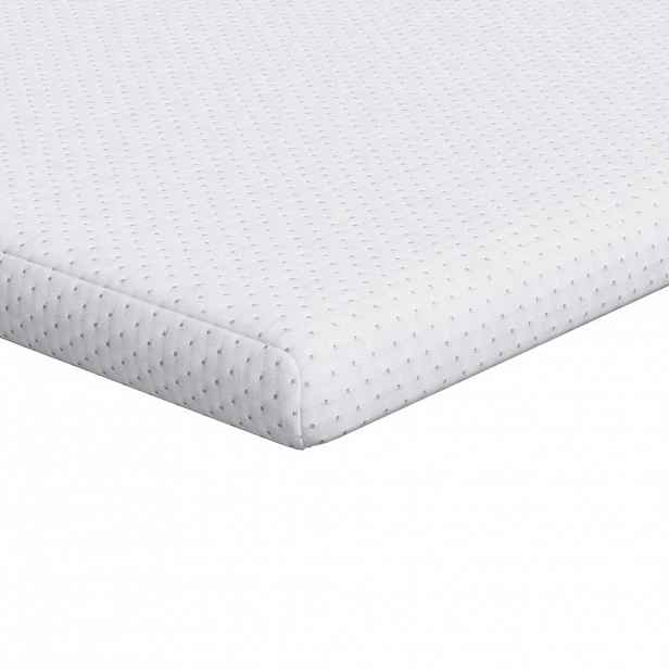 vidaXL Topper na matraci Bílá 200 x 200 cm Jacquardová tkanina