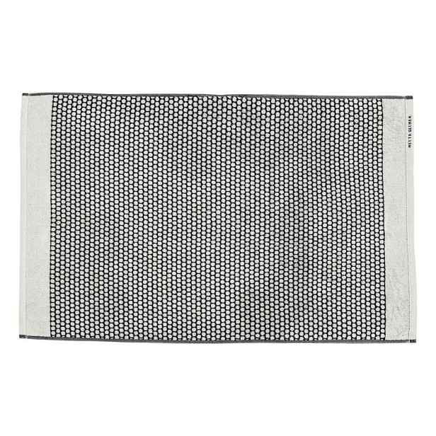 Černobílá textilní koupelnová předložka 50x80 cm Grid – Mette Ditmer Denmark