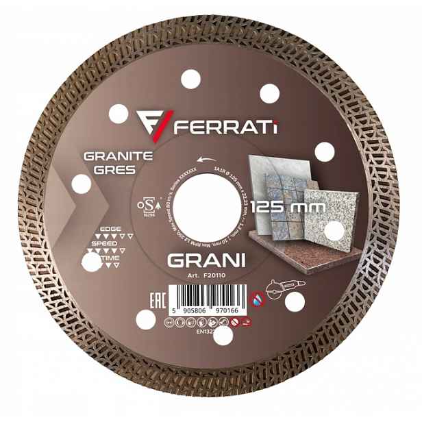 Diamantový kotouč 125 mm pro keramický klinker Grani Rim 1,2 mm