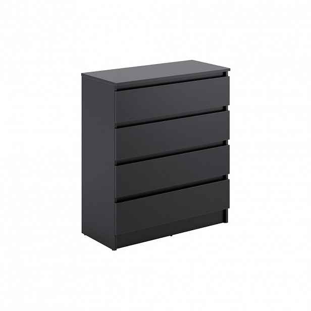 Home Collective KOMODA se 4 zásuvkami, šířka 76 cm, antracitová