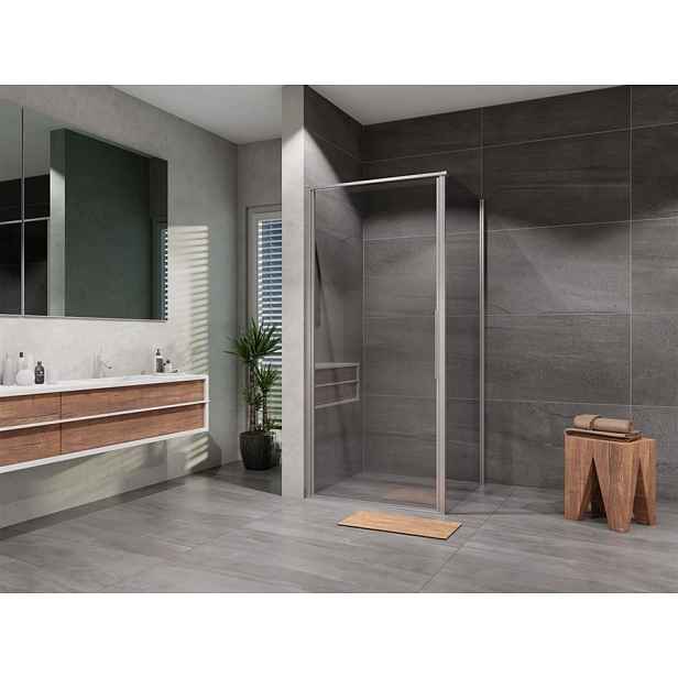 Sprchový kout obdélník otevírací jednokřídlý Tadao 800x900, chrom, čiré sklo