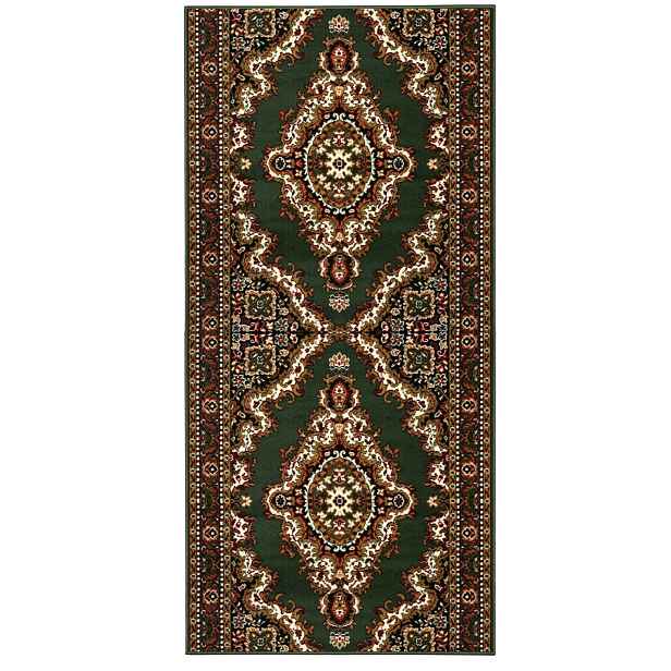 Běhoun na míru TEHERAN T-102 green, šíře 100 cm, zelená, chodba / předsíň, Alfa Carpets