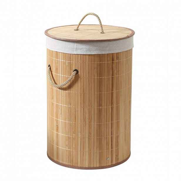 Calicosy KULATÝ bambusový koš na prádlo, 60 l, výška 50 cm - YSA