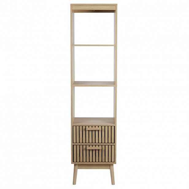 Calicosy SLOUP se 2 zásuvkami, drážkovanými čely a 3 nikami, V 160 cm - KLAUS