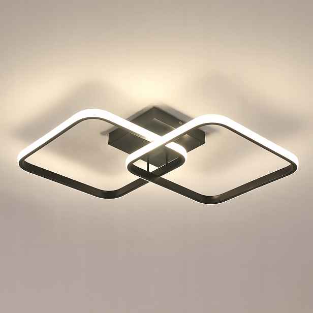 Led stropní svítidlo lustr černé čtvercové kreativní do obývacího pokoje 4500K 42W