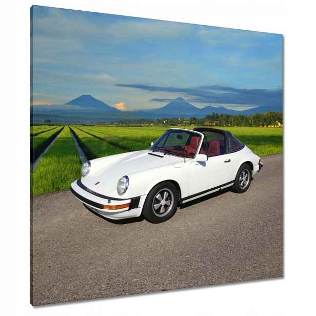 Obrazy 90x90 Bílé Porsche