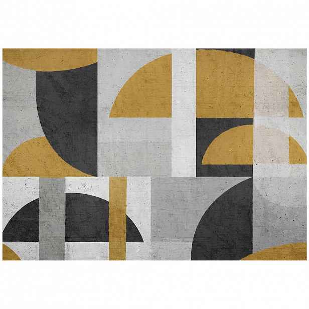 Wallarena ABSTRAKTNÍ šedá fototapeta Art Deco 254x184 cm