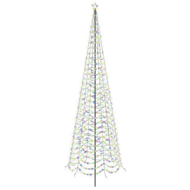 vidaXL LED spirálový vánoční stromek se zápichem EKENAS 500 cm 868 LED