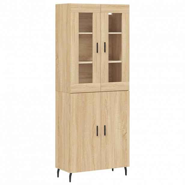 vidaXL Skříň highboard dub sonoma 69,5 x 34 x 180 cm kompozitní dřevo