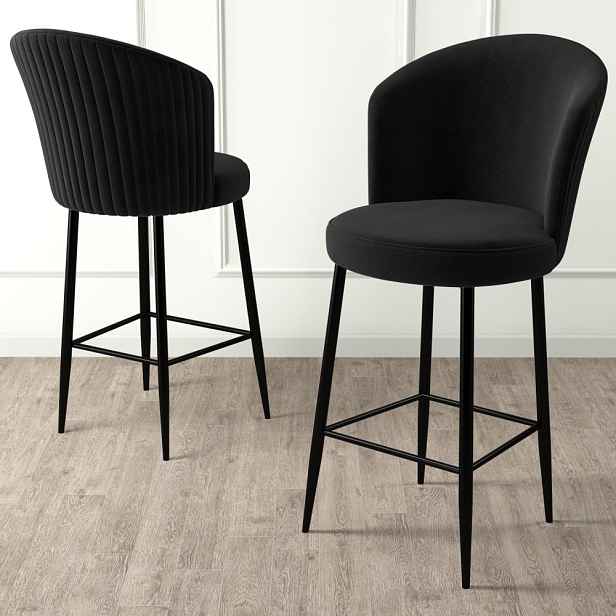 Bar Stool Set (4 Pieces) Alte - Black