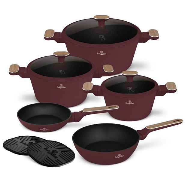 BERLINGERHAUS Sada nádobí s titanovým povrchem 10 ks Leonardo Nordic Collection BH-8305