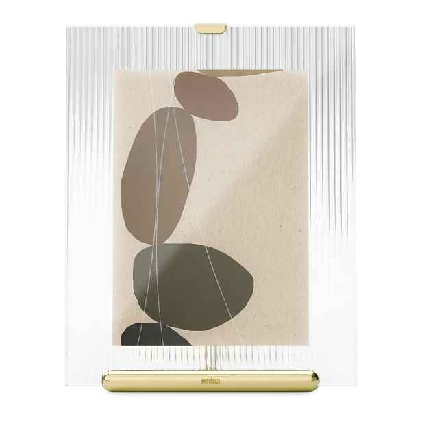 Skleněný stojací rámeček ve zlaté barvě 19x23 cm Flute – Umbra