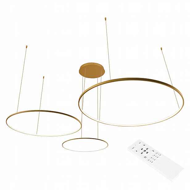 závěsné stropní svítidlo Ring Led 40 60 80 cm 3000-6500K 116W zlatá