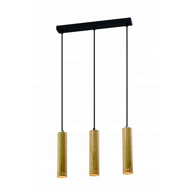 Závěsné svítidlo dřevo kov 3XGU10 Tubo Candellux
