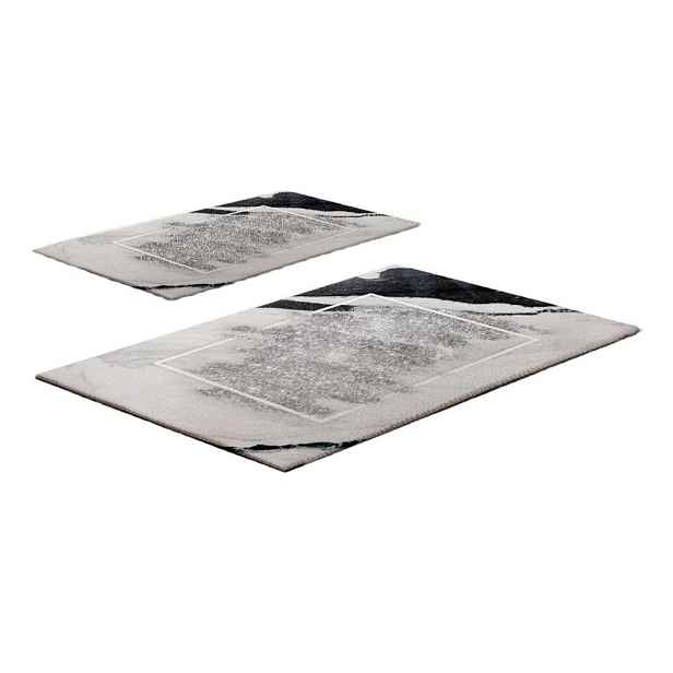 Šedobéžové koupelnové předložky v sadě 2 ks 60x100 cm CT – Foutastic