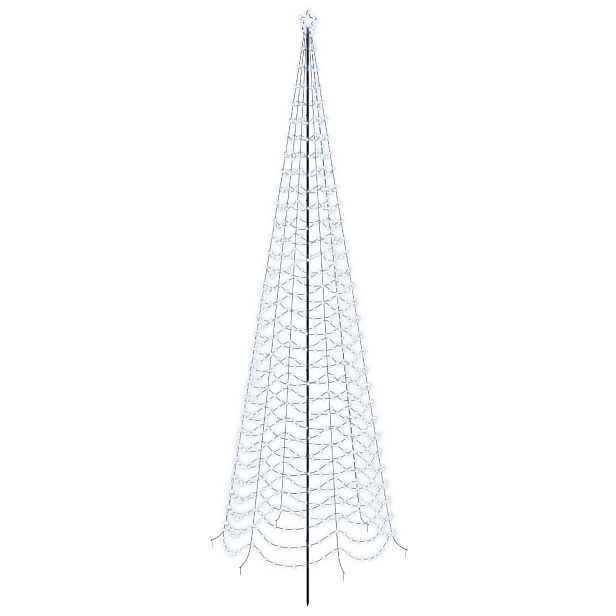 vidaXL LED spirálový vánoční stromek se zápichem EKENAS 500 cm 868 LED