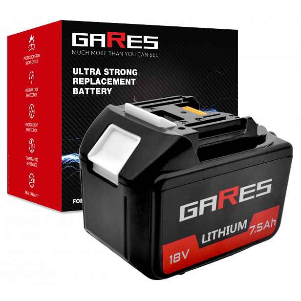 Akumulátor Gares pro Makita 18V Lxt BL1850 BL1850B BL1860 BL1860B 18V 7,5Ah