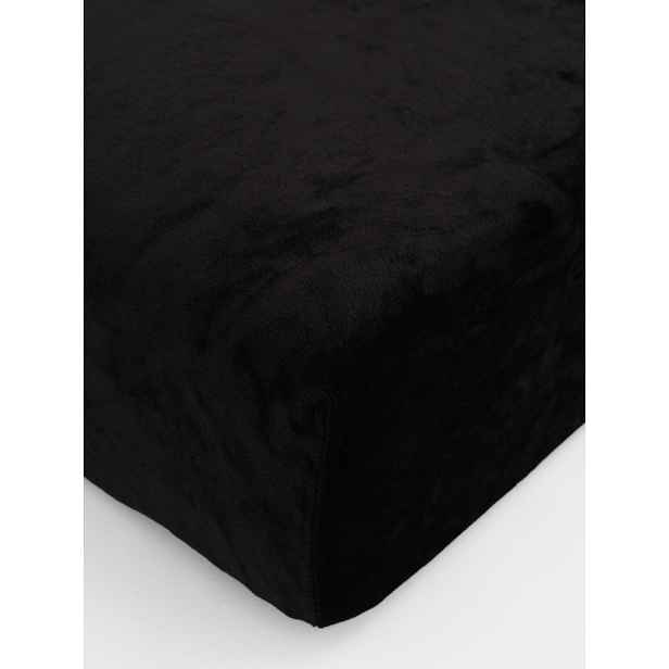 MKLuzkoviny.cz Prostěradlo mikroplyš Deluxe 180 x 200 cm - černé