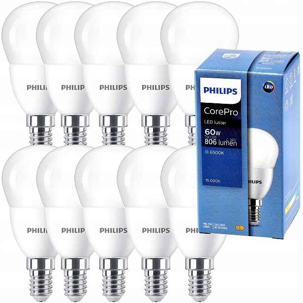 Philips Led žárovka E14 7W 60W 806lm 115lm/W 6500K EyeComfort CorePro 10x