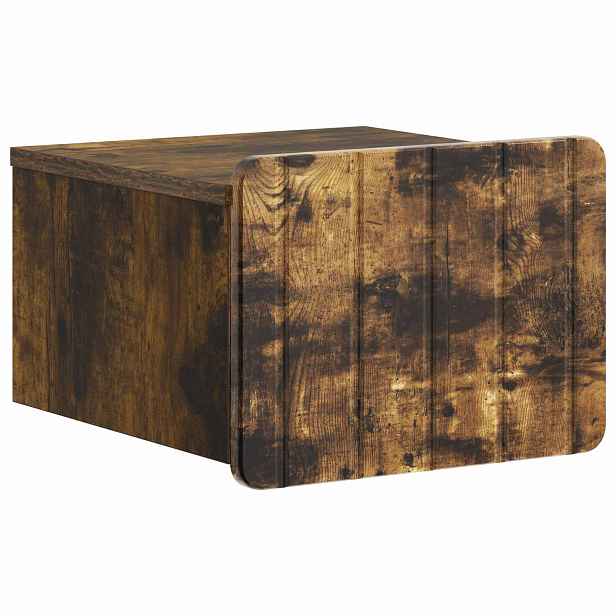 vidaXL Nástěnný noční stolek se zásuvkou Kouřový dub 33 x 34,5 x 24 cm