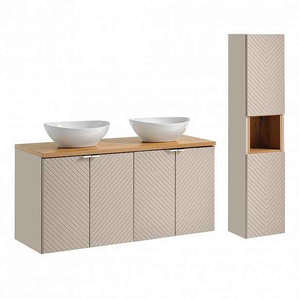 Petits-meubles KOUPELNOVÝ NÁBYTEK 120cm Manoa 2er-Set Kašmír - dřevo