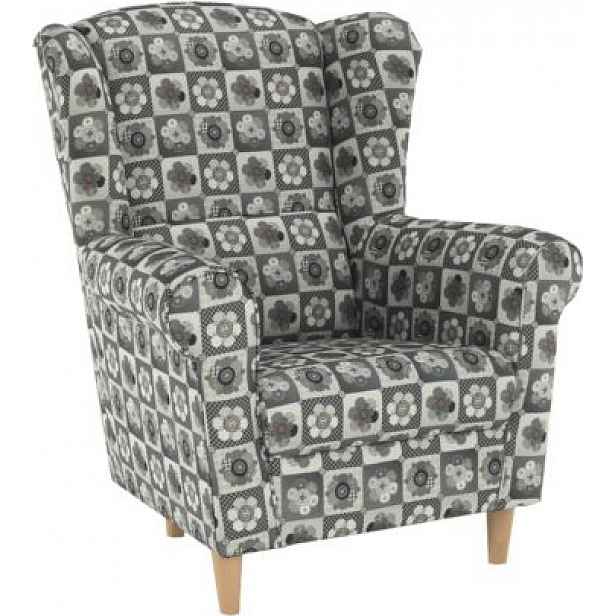 Křeslo Evier, látka patchwork N1