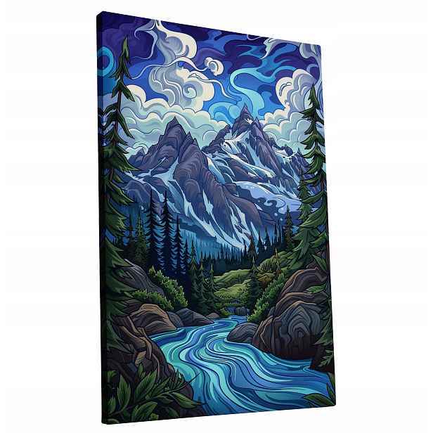 Obraz na plátně Malebná horská krajina do bytu, pokoje, obývacího pokoje 60x90