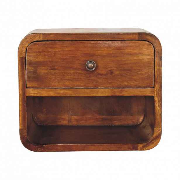 Artisan Furniture KONFERENČNÍ STOLEK Masivní dřevo Amaya, otevřená přihrádka, tmavě hnědý