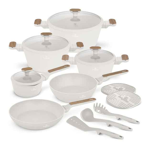 BERLINGERHAUS Sada nádobí s titanovým povrchem 15 ks Sahara Nordic Collection BH-8325