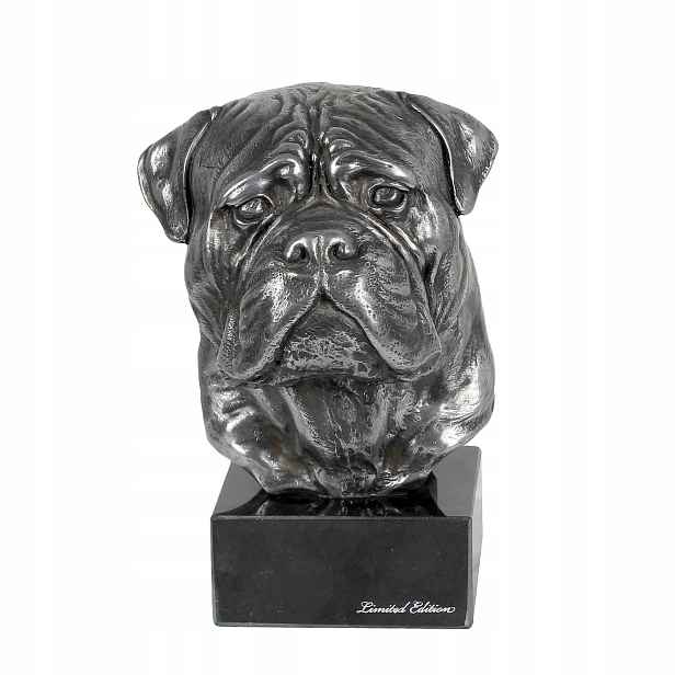 Bullmastiff stříbrné psí busty, soška, socha, trofej, odměna