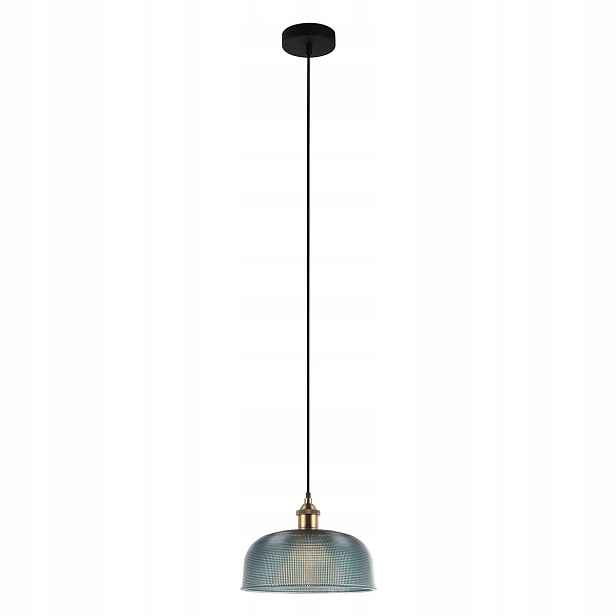 Davide Závěsná lampa Loftová modrá kulatá E27 60W IP20