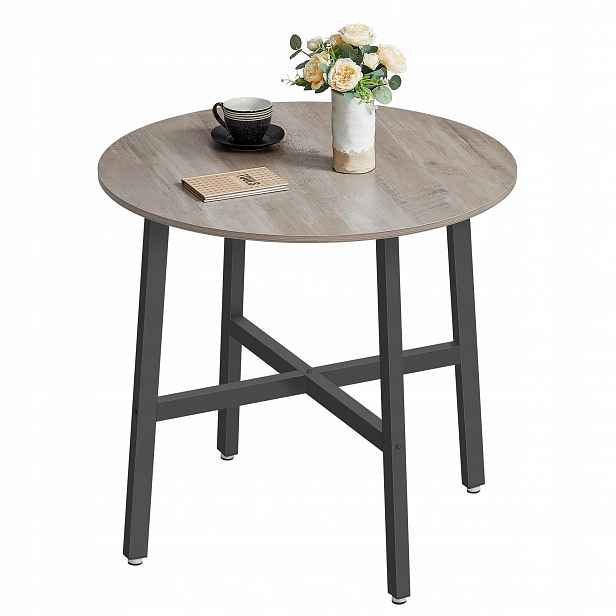 Kulatý jídelní stůl Vasagle 80 cm Loft Industrial