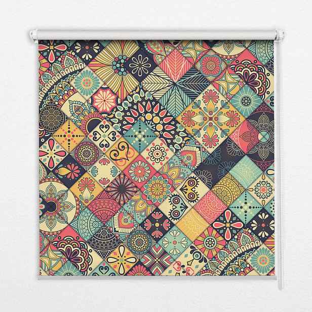 TULUP VNITŘNÍ roleta - okenní roleta - roleta - 60x140 cm - Barevné dlaždice