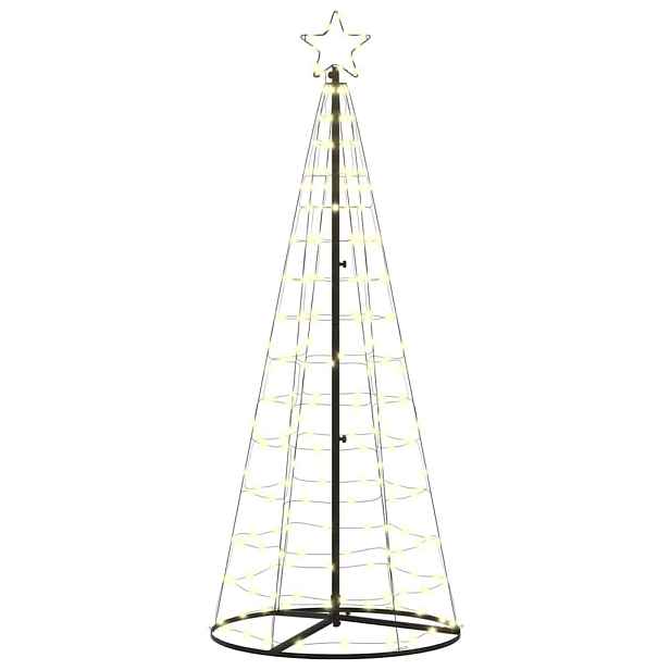 vidaXL LED vánoční strom EKENAS 250 cm 390 LED Teplá bílá Ocel