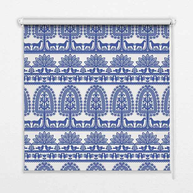 TULUP VNITŘNÍ roleta - okenní roleta - roleta - 60x140 cm - Modrý vzor
