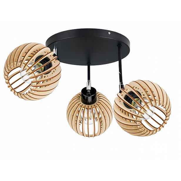 Lampa stropní svítidlo stropní lustr pohyb loft Dřevo 3